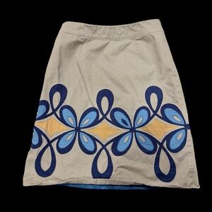 Boden Floral Appliqué A Line Skirt size 4
